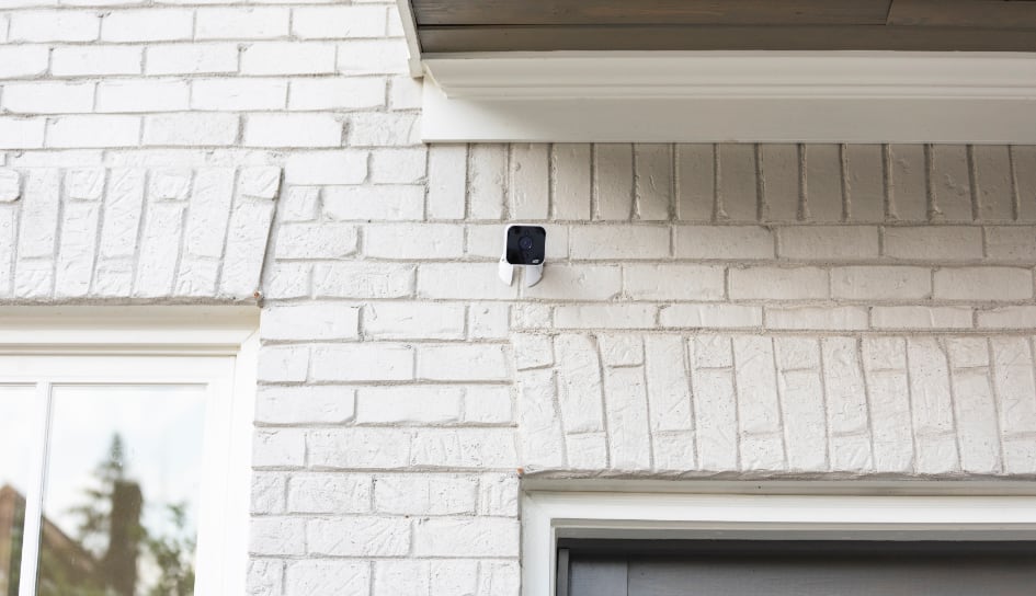 ADT outdoor camera on a Baltimore home